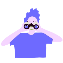 illustration of person with a megaphone